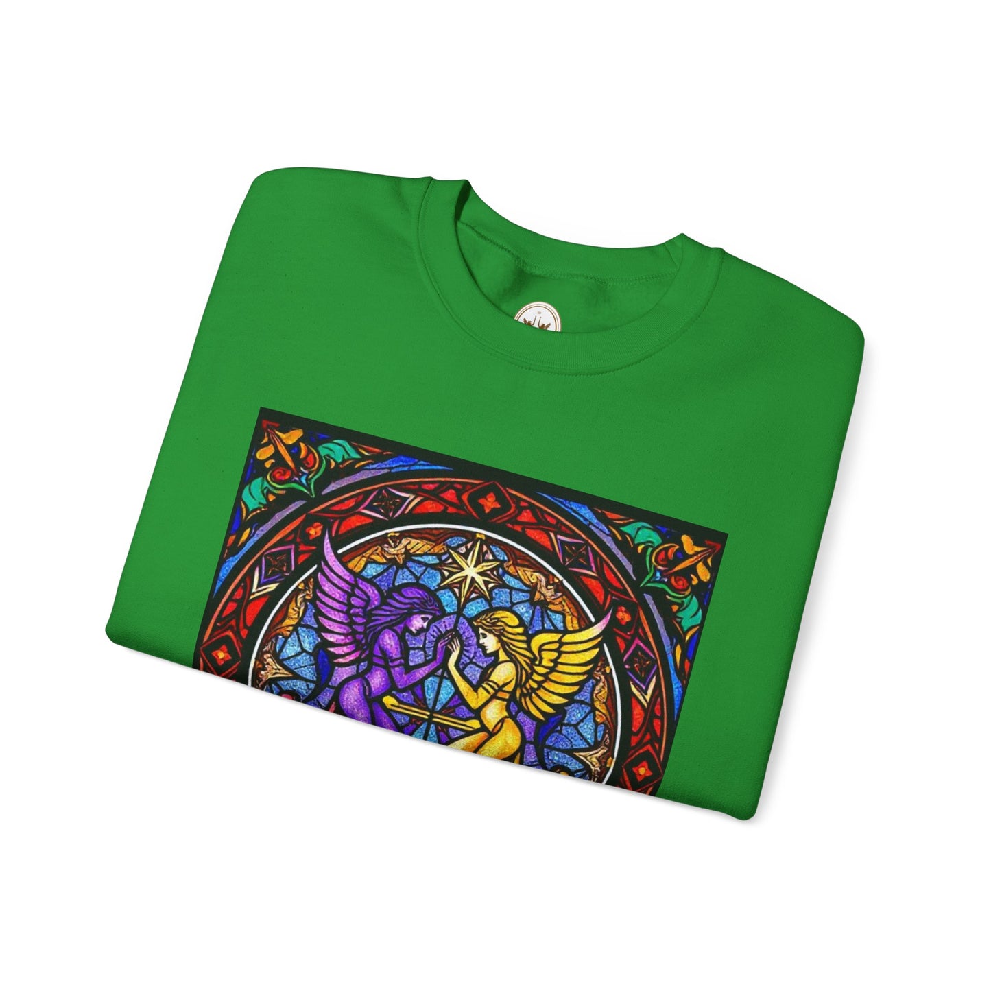 Unisex Heavy Blend™ Crewneck Sweatshirt, Glass, Gemini Zodiac Design