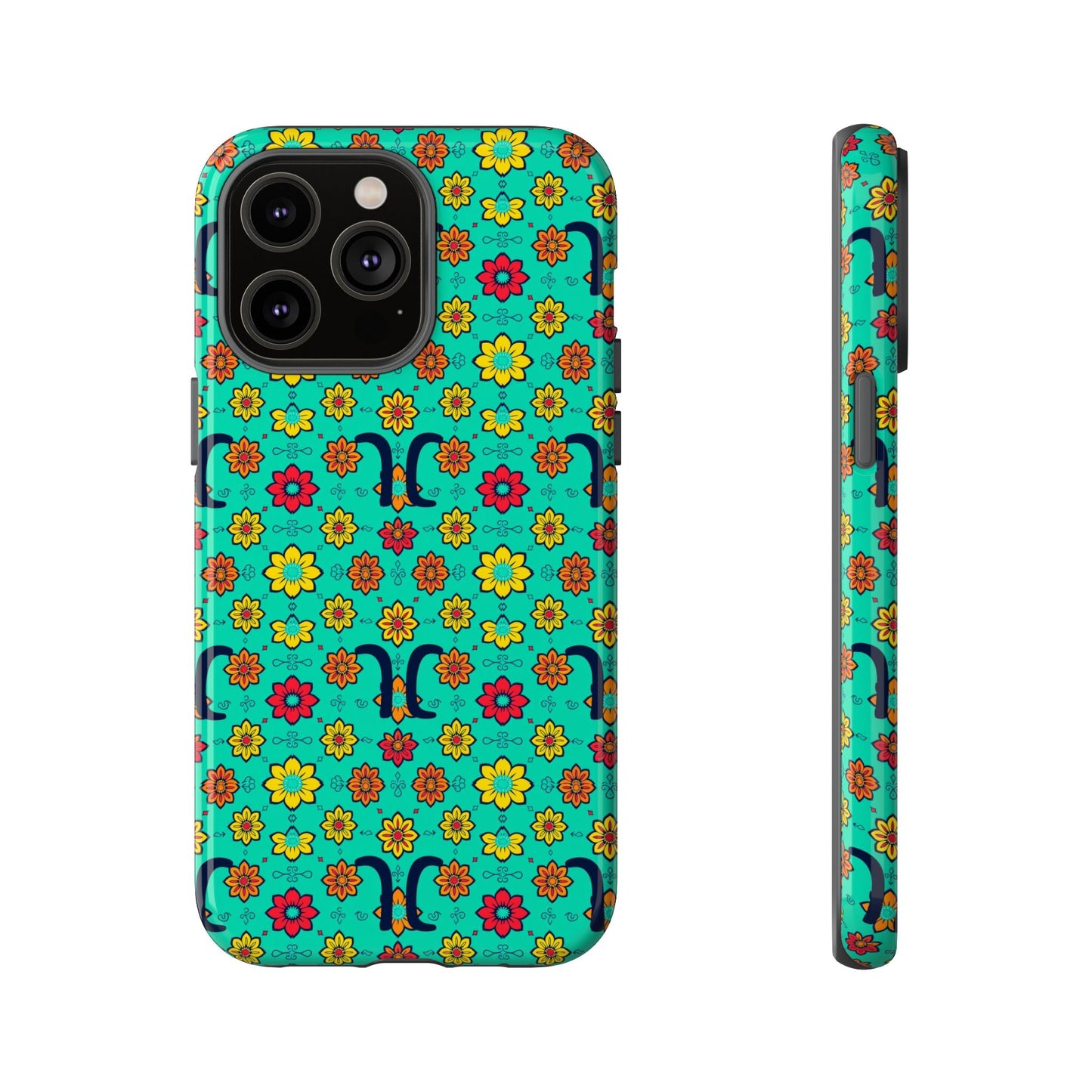Tough Cases, Aquarius, Zodiac v2, Flower Pattern