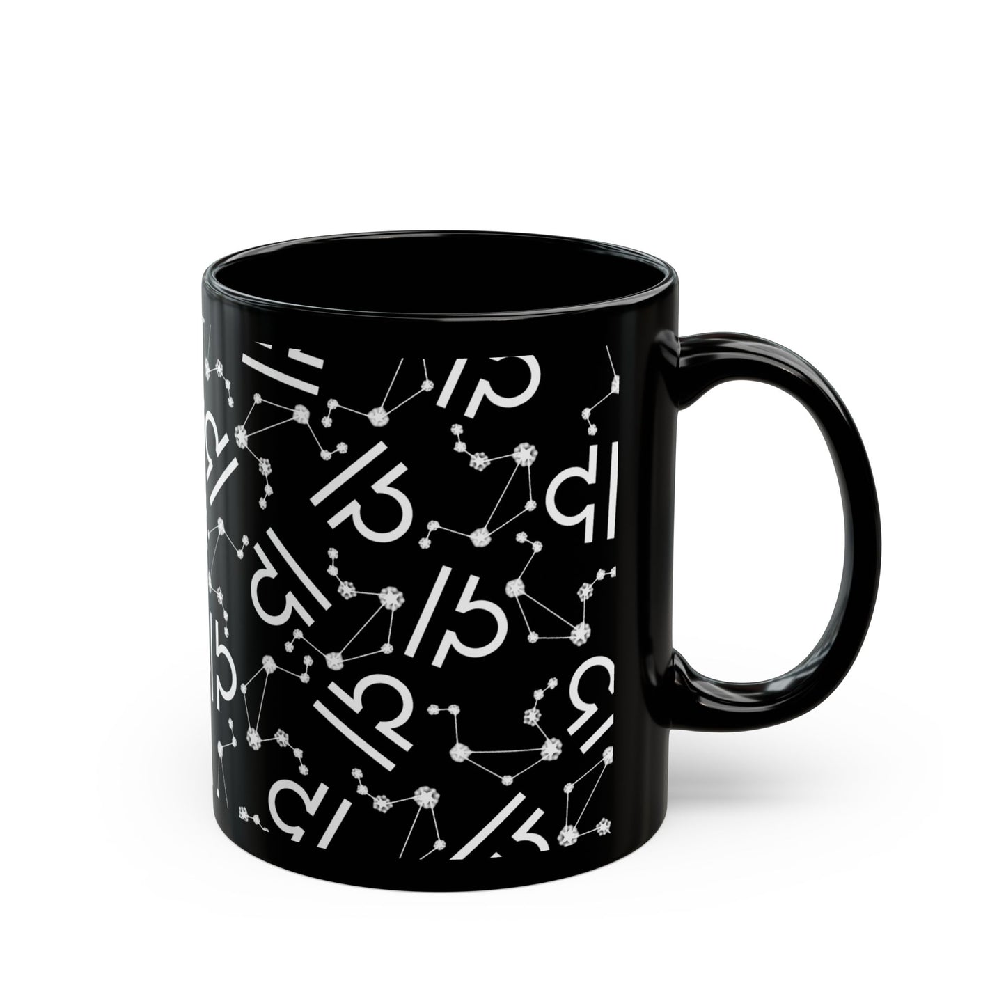 Zodiac 11oz Black Mug Libra Zodiac Sign