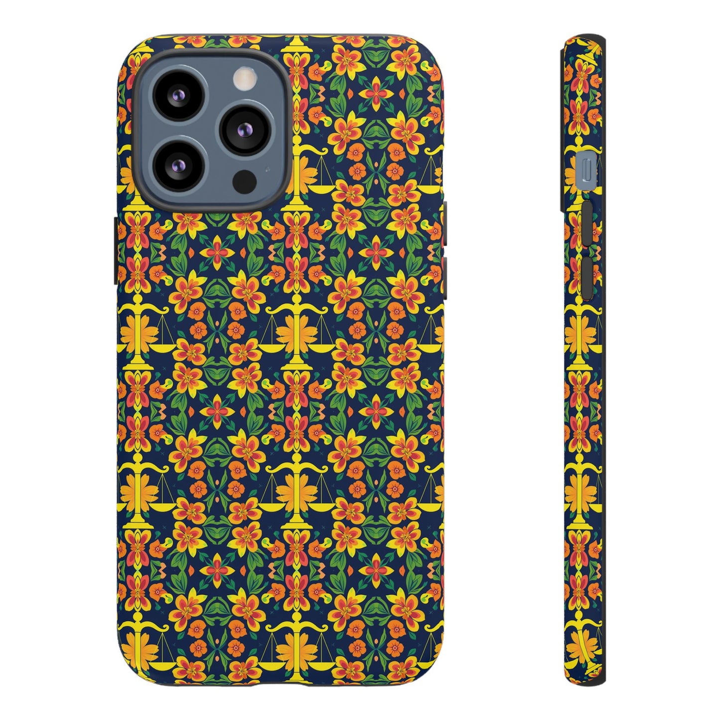 Tough Cases, Libra, Zodiac v3, Flower Pattern