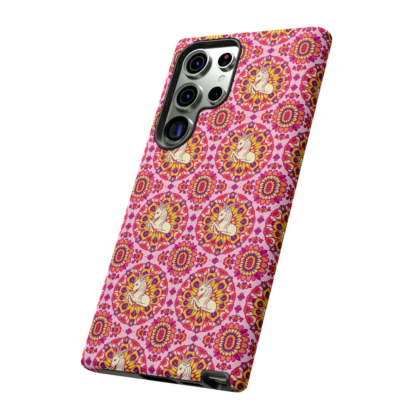Tough Cases, Capricorn, Zodiac v4, Flower Pattern