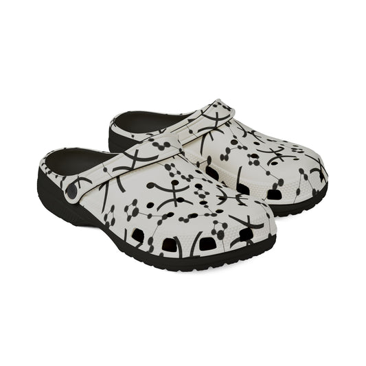 EVA Foam Rubber Shoes (AOP), Material 100% EVA, Pisces Zodiac Design