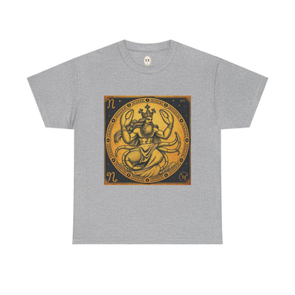 Unisex Heavy Cotton T-Shirt, Crab King, Cancer Zodiac Design