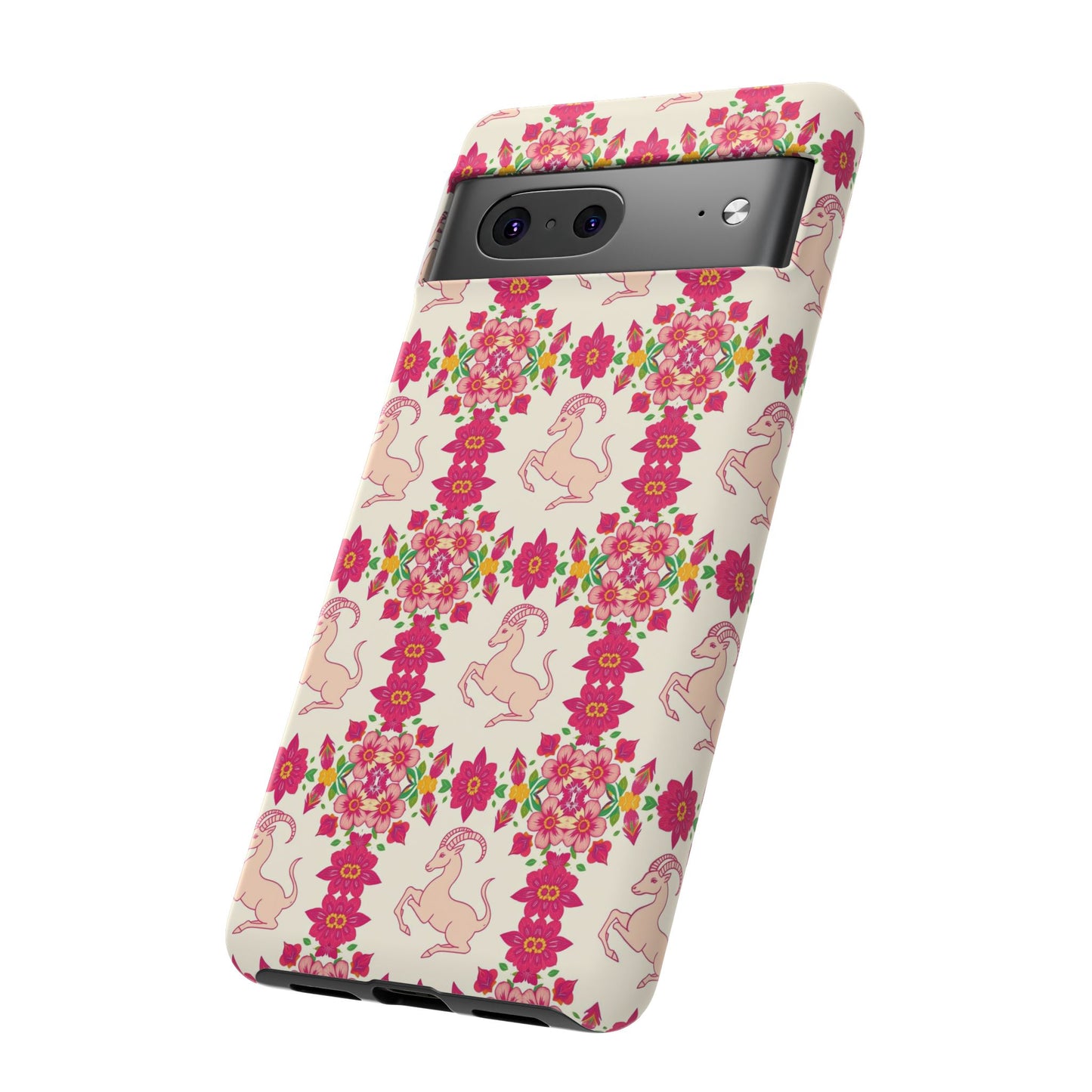 Tough Cases, Capricorn, Zodiac v3, Flower Pattern