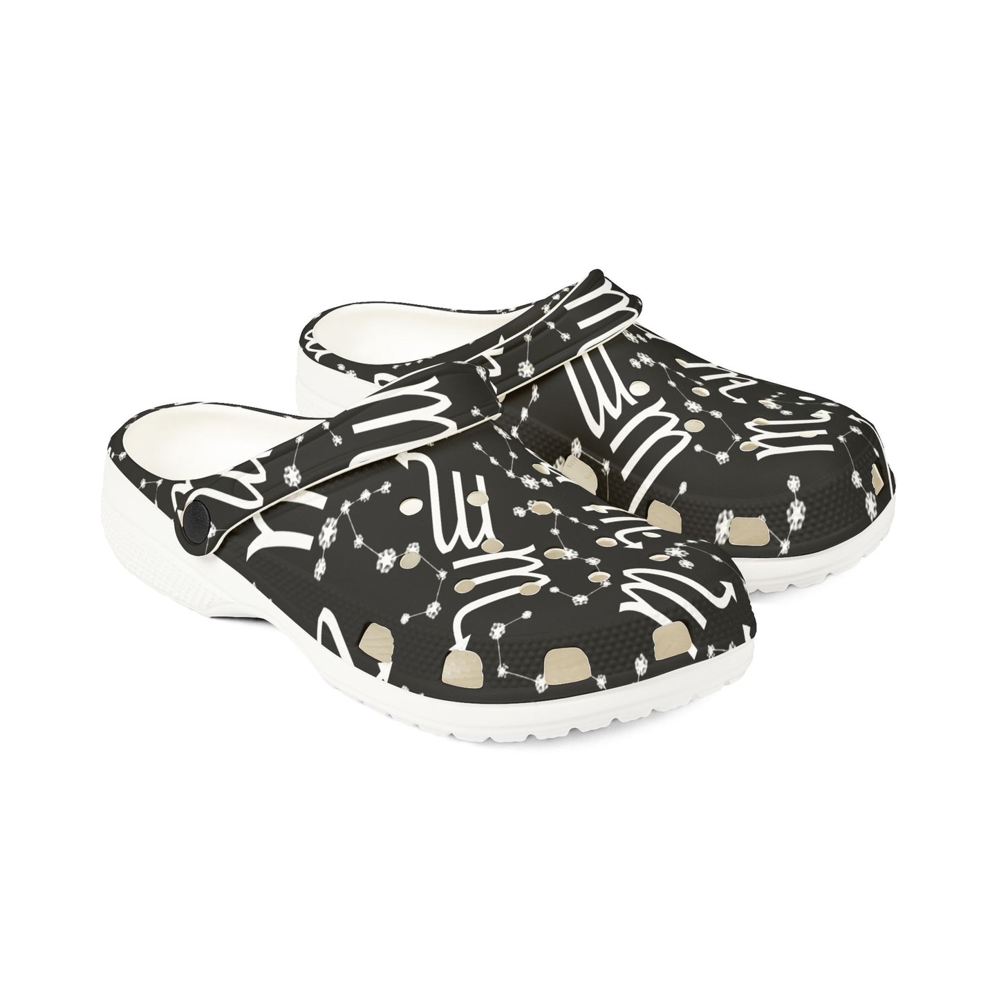 EVA Foam Rubber Shoes (AOP), Material 100% EVA, Scorpio Zodiac Design