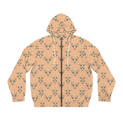 Full-Zip Hoodie (AOP), Taurus, Zodiac v4, Pattern