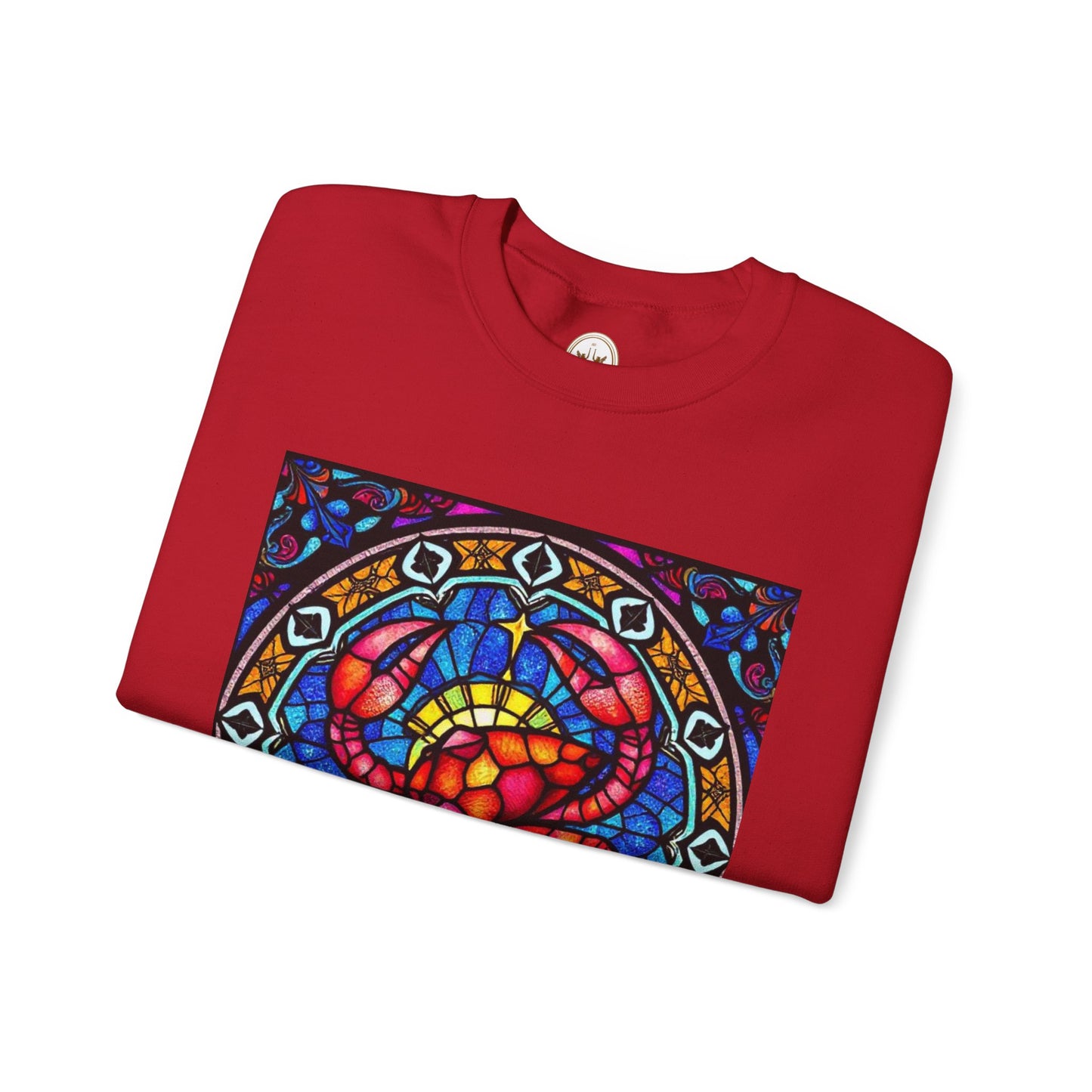 Unisex Heavy Blend™ Crewneck Sweatshirt, Glass 1, Cancer Zodiac Design