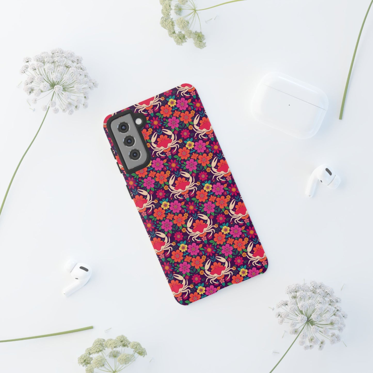Tough Cases, Cancer, Zodiac v1, Flower Pattern