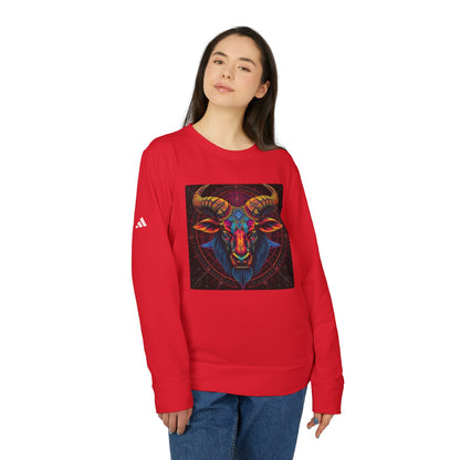 Adidas, Unisex Fleece Crewneck Sweatshirt, Taurus, Pop Art 2, Zodiac