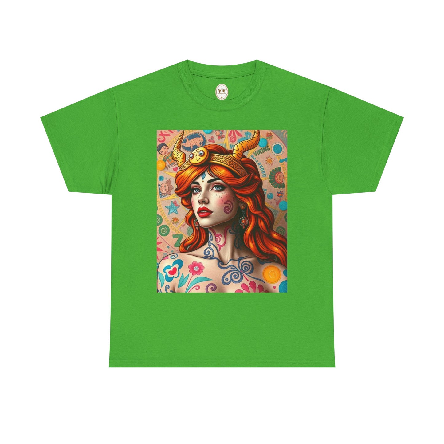 Unisex Heavy Cotton T-Shirt, Virgo, Zodiac v1, Sexy Art