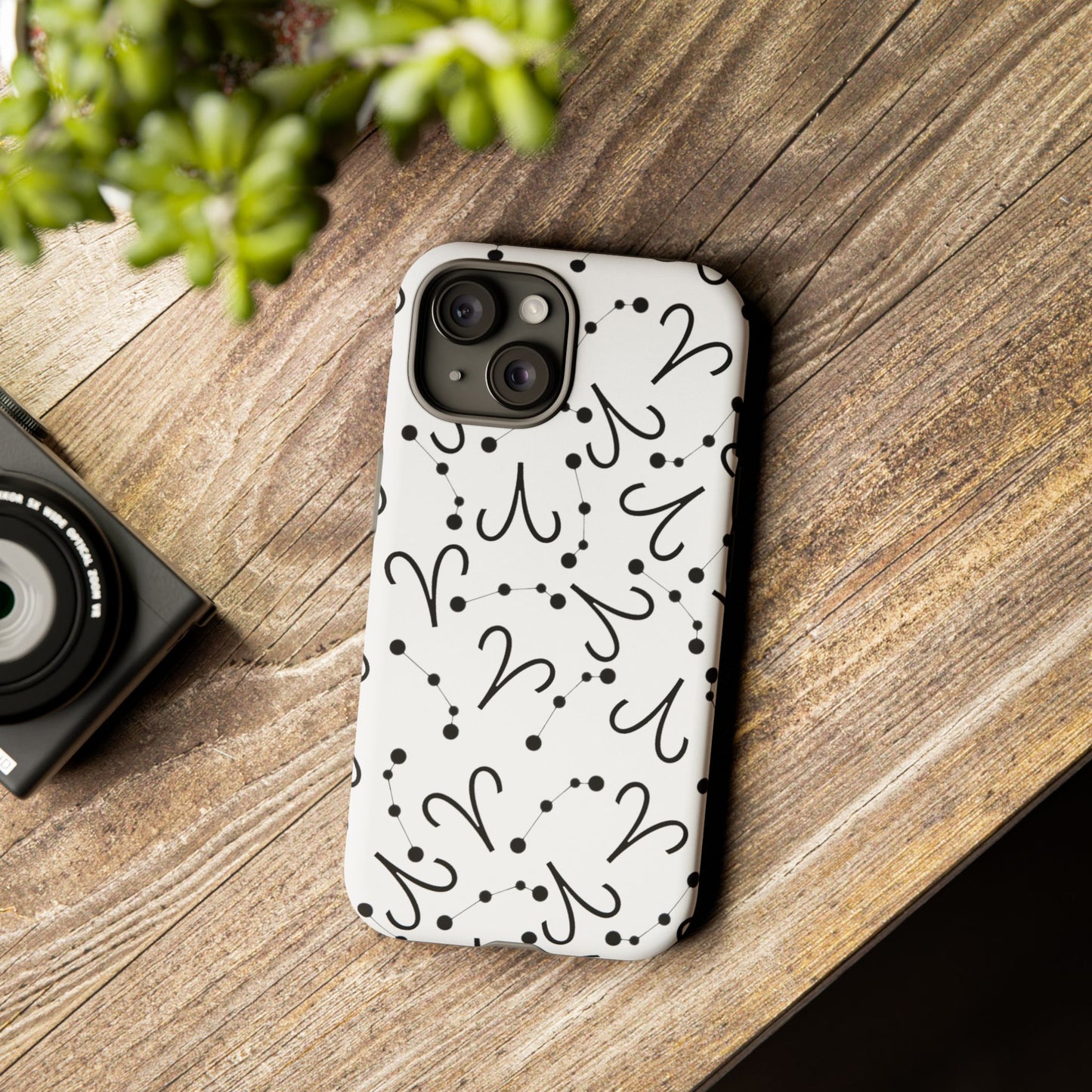 Tough Cases with the Aries Zodiac sign for iPhone, Samsung Galaxy, and Google Pixel devices