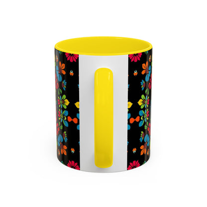 Accent Coffee Mug, Zodiac. Virgo, Flower Pattern, (11, 15oz)