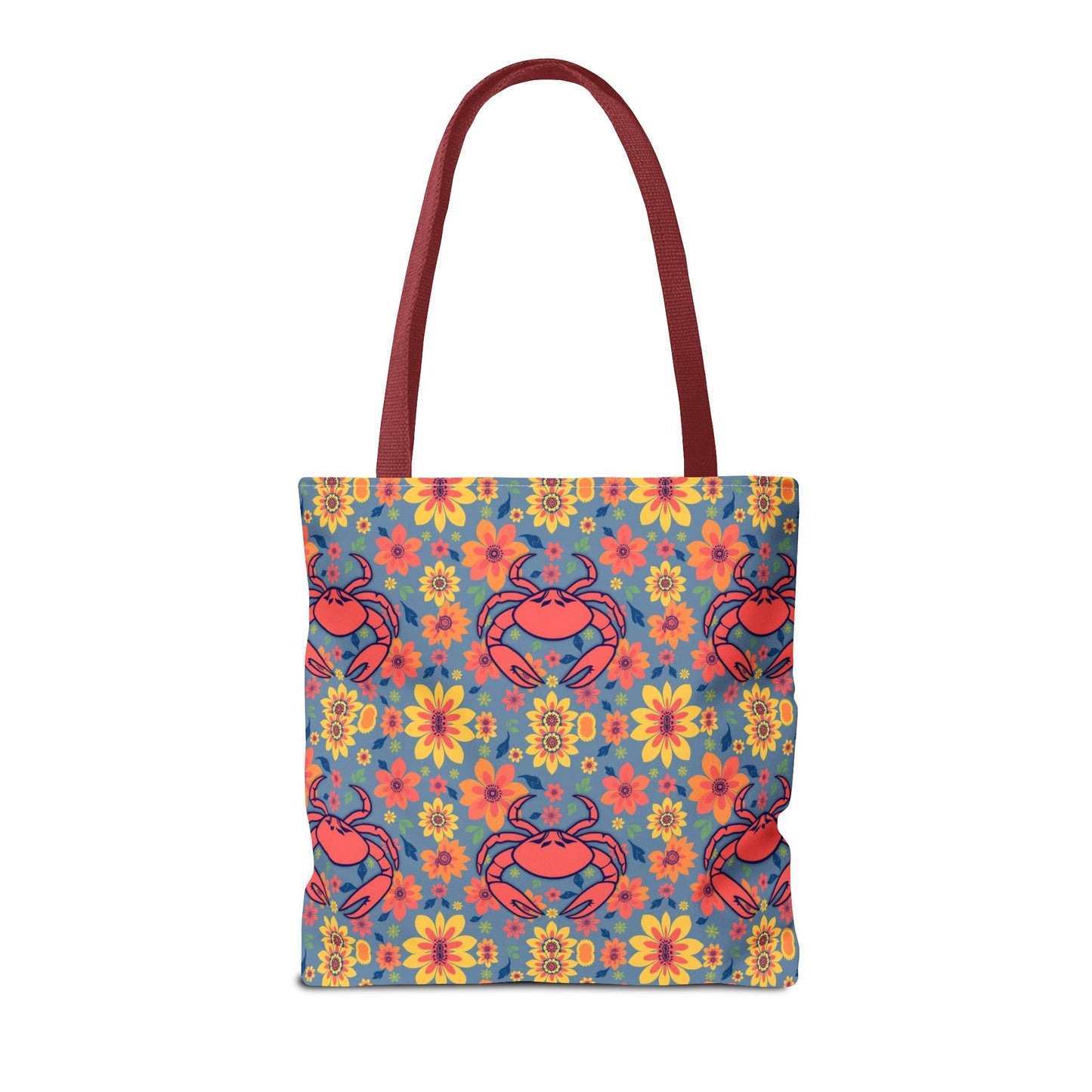 Tote Bag, (AOP), Cancer, Zodiac v3, Flower Pattern