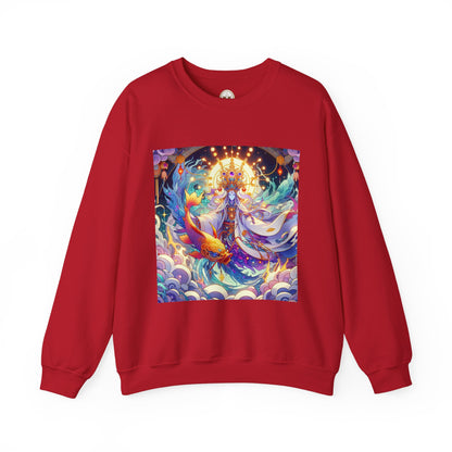 Unisex Heavy Blend™ Crewneck Sweatshirt, Anime Pisces King, Zodiac Design