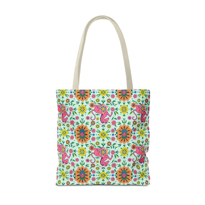 Tote Bag (AOP), Aquarius, Zodiac, Flower Pattern