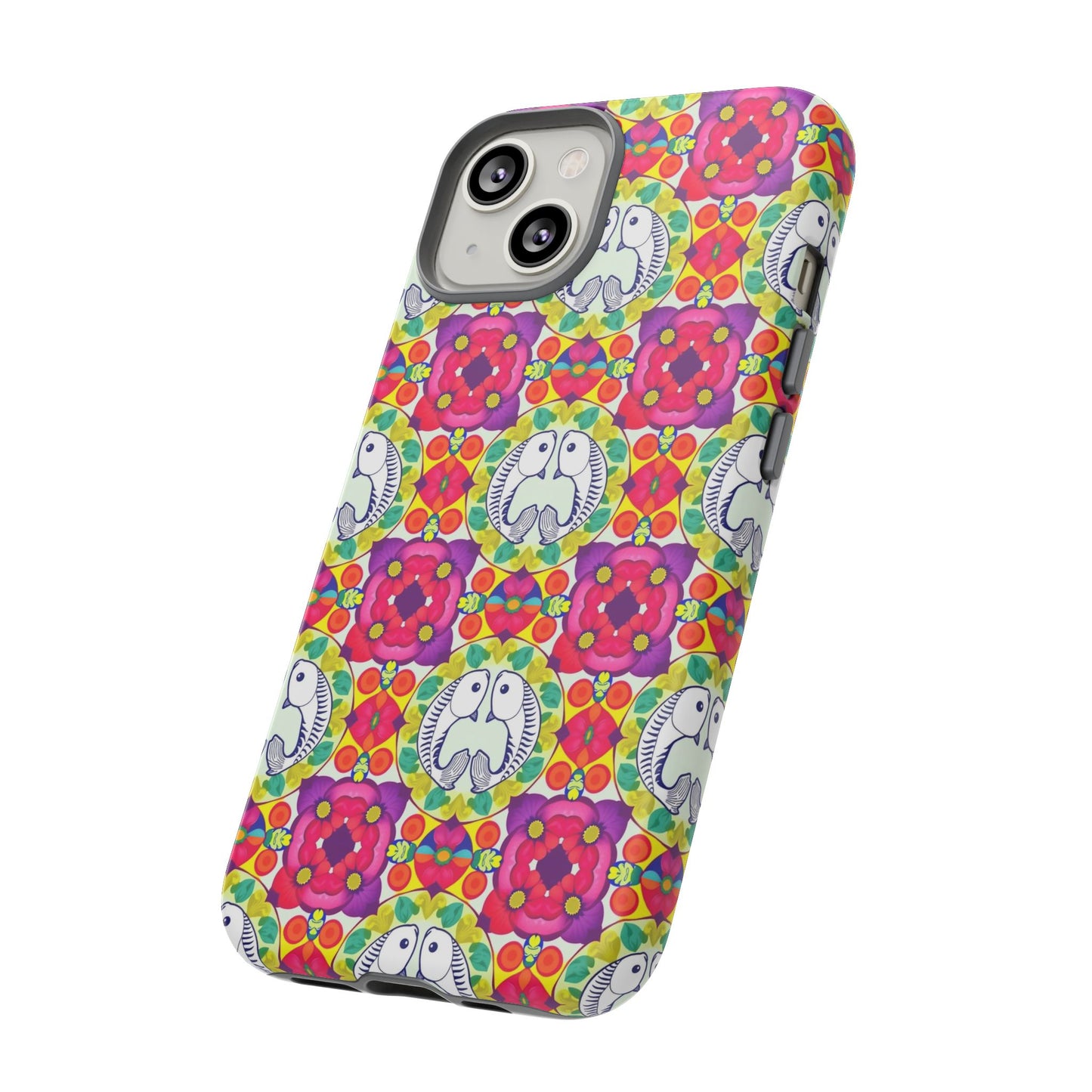 Tough Cases, Pisces, Zodiac v2, Flower Pattern
