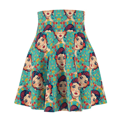 Women's Skater Skirt, (AOP), Pisces, Zodiac, Sexy Pattern