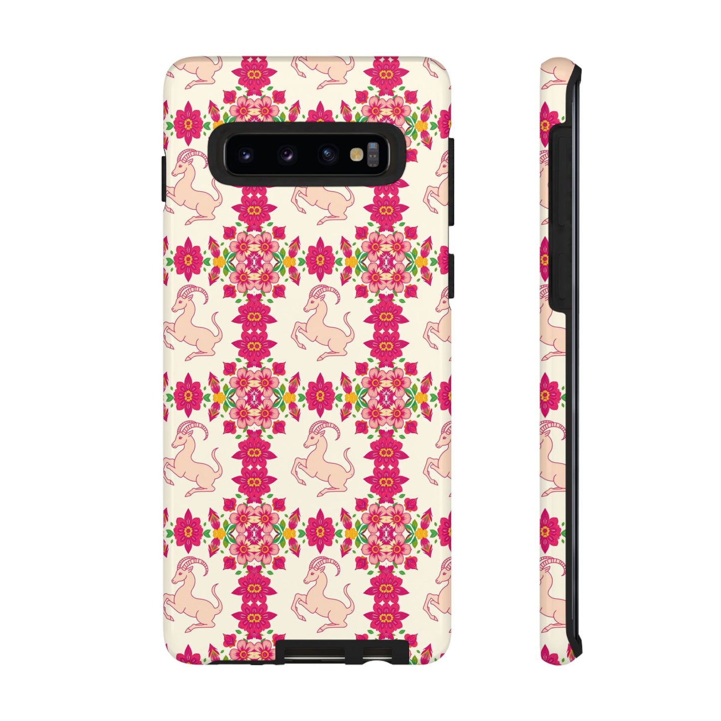 Tough Cases, Capricorn, Zodiac v3, Flower Pattern