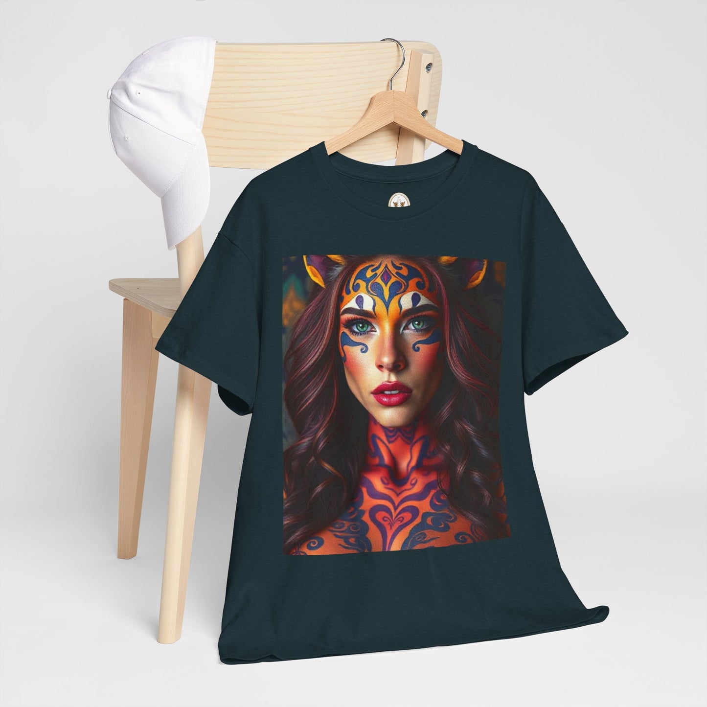 Unisex Heavy Cotton T-Shirt, Leo, Zodiac, Sexy Art