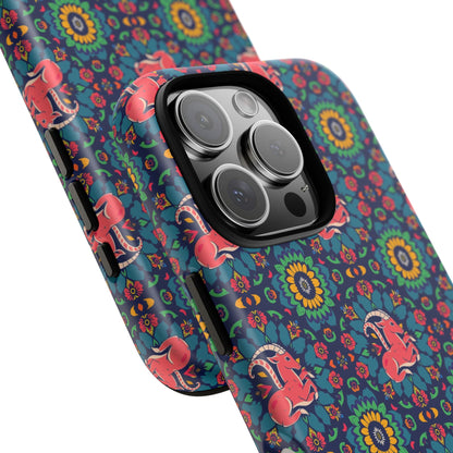 Tough Cases, Capricorn, Zodiac v1, Flower Pattern