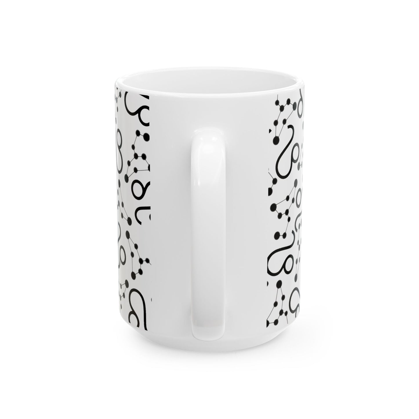 Ceramic Mug, (11oz, 15oz), Ceramic Coffee Mug, AOP, Leo Zodiac Design