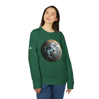 Adidas, Unisex Fleece Crewneck Sweatshirt, Aquarius, Planet Animal, Zodiac