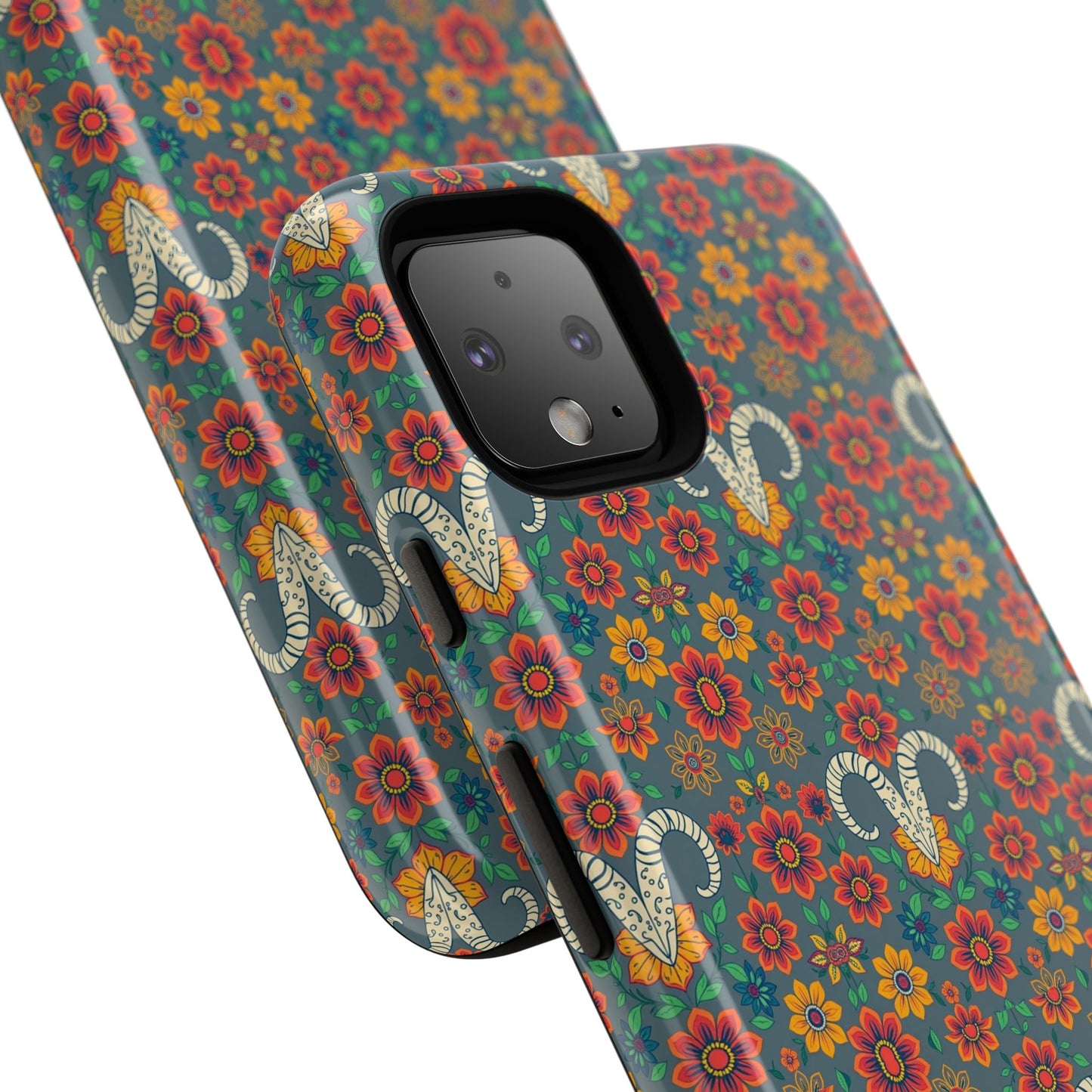 Tough Cases, Aries, Zodiac v3, Flower Pattern