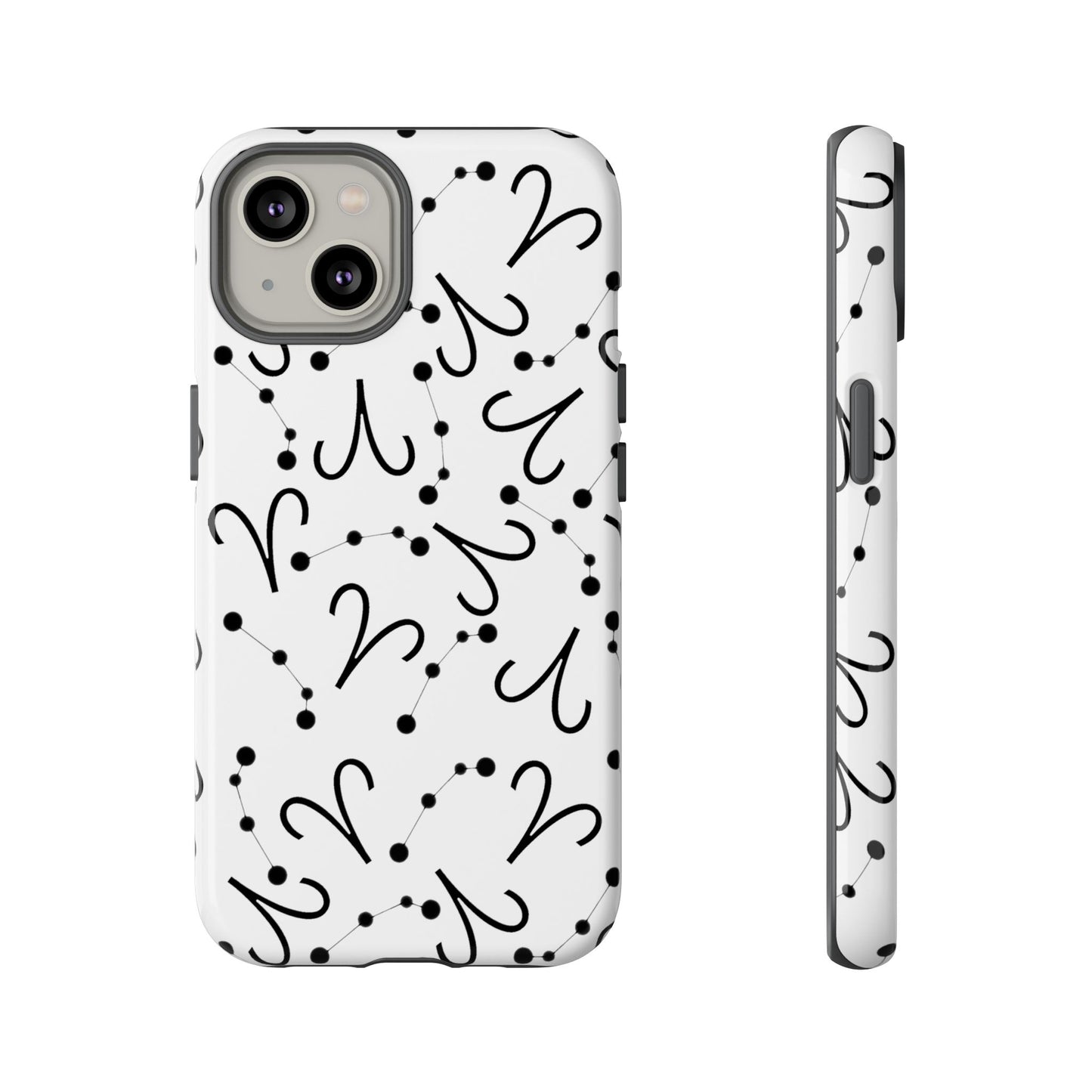 Tough Cases with the Aries Zodiac sign for iPhone, Samsung Galaxy, and Google Pixel devices