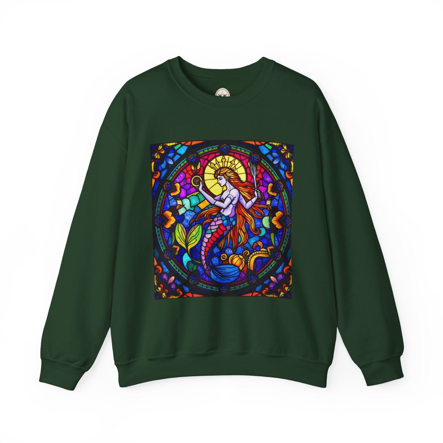 Unisex Heavy Blend™ Crewneck Sweatshirt, Glass 1, Aquarius Zodiac Design