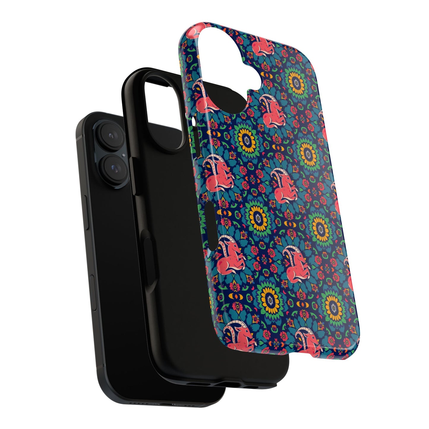Tough Cases, Capricorn, Zodiac v1, Flower Pattern
