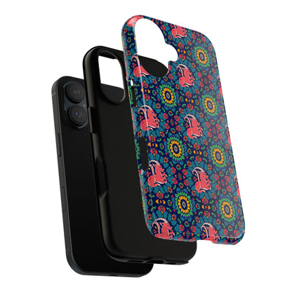 Tough Cases, Capricorn, Zodiac v1, Flower Pattern