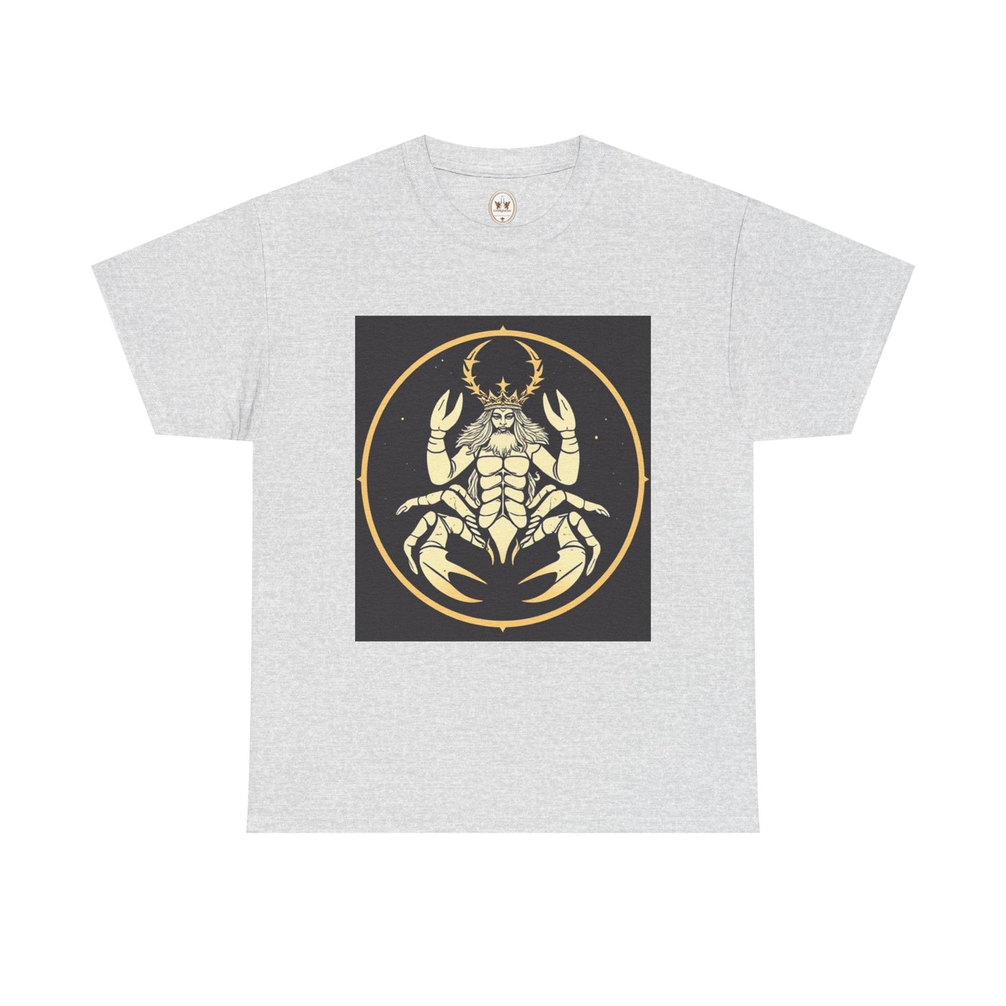 Unisex Heavy Cotton T-Shirt, Scorpio King, Print Art, Zodiac Design
