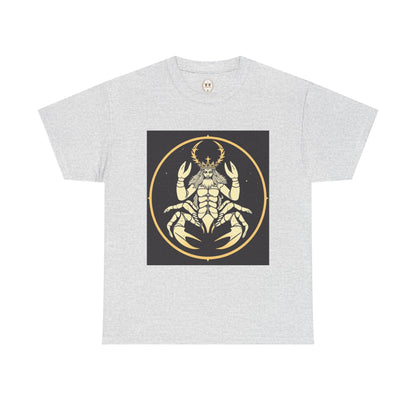 Unisex Heavy Cotton T-Shirt, Scorpio King, Print Art, Zodiac Design