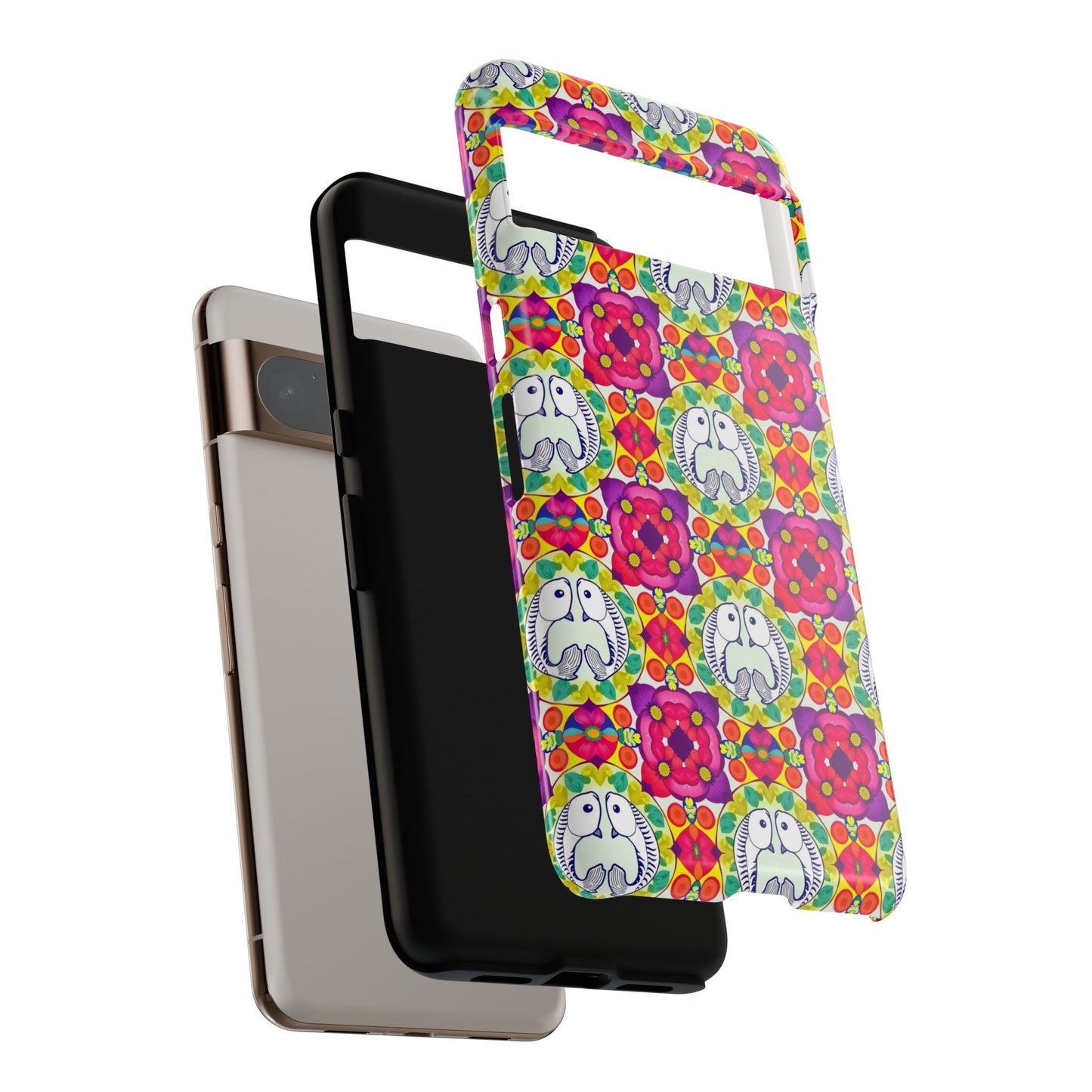 Tough Cases, Pisces, Zodiac v2, Flower Pattern