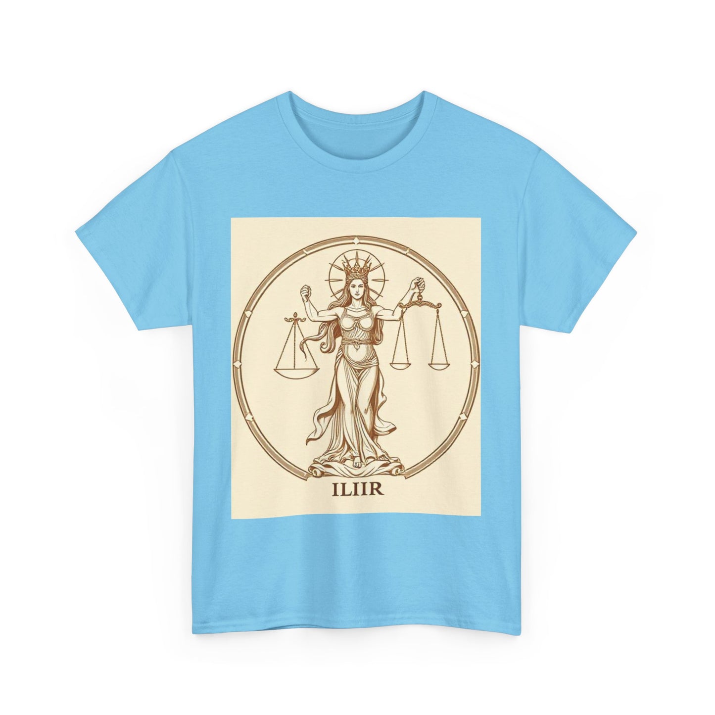 Unisex Heavy Cotton T-Shirt, Libra Goddess v1, Zodiac Design