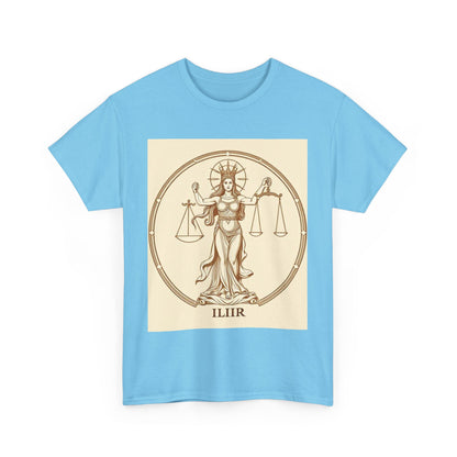 Unisex Heavy Cotton T-Shirt, Libra Goddess v1, Zodiac Design