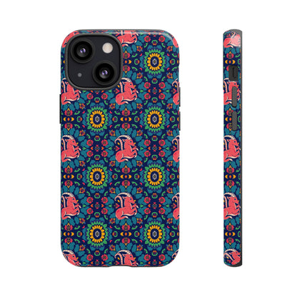 Tough Cases, Capricorn, Zodiac v1, Flower Pattern
