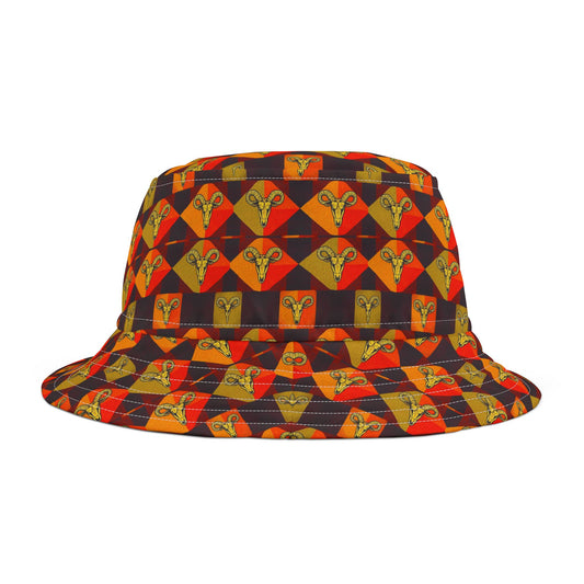 Bucket Hat, (AOP), Taurus v1, Zodiac Shape Pattern