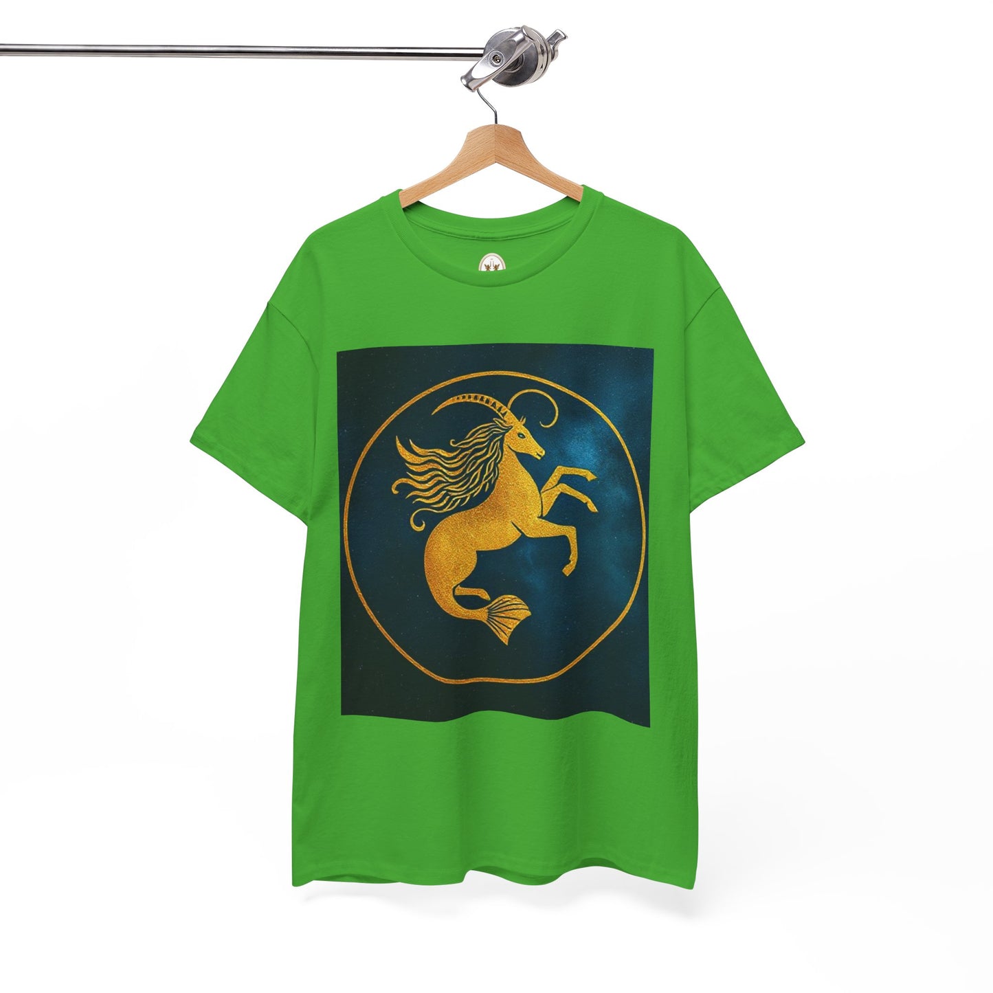 Unisex Heavy Cotton T-Shirt, Capricorn Animal v3, Symbol, Zodiac Design