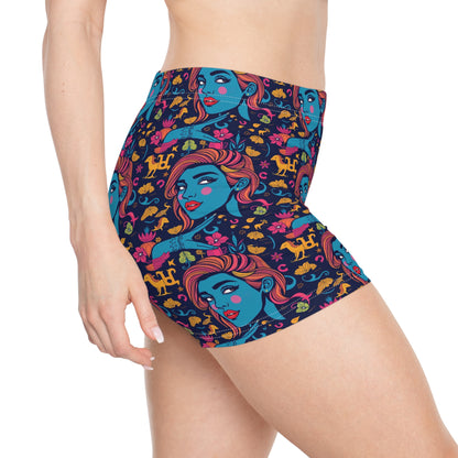 Women's Shorts, (AOP), Aquarius, Zodiac v3, Sexy Pattern
