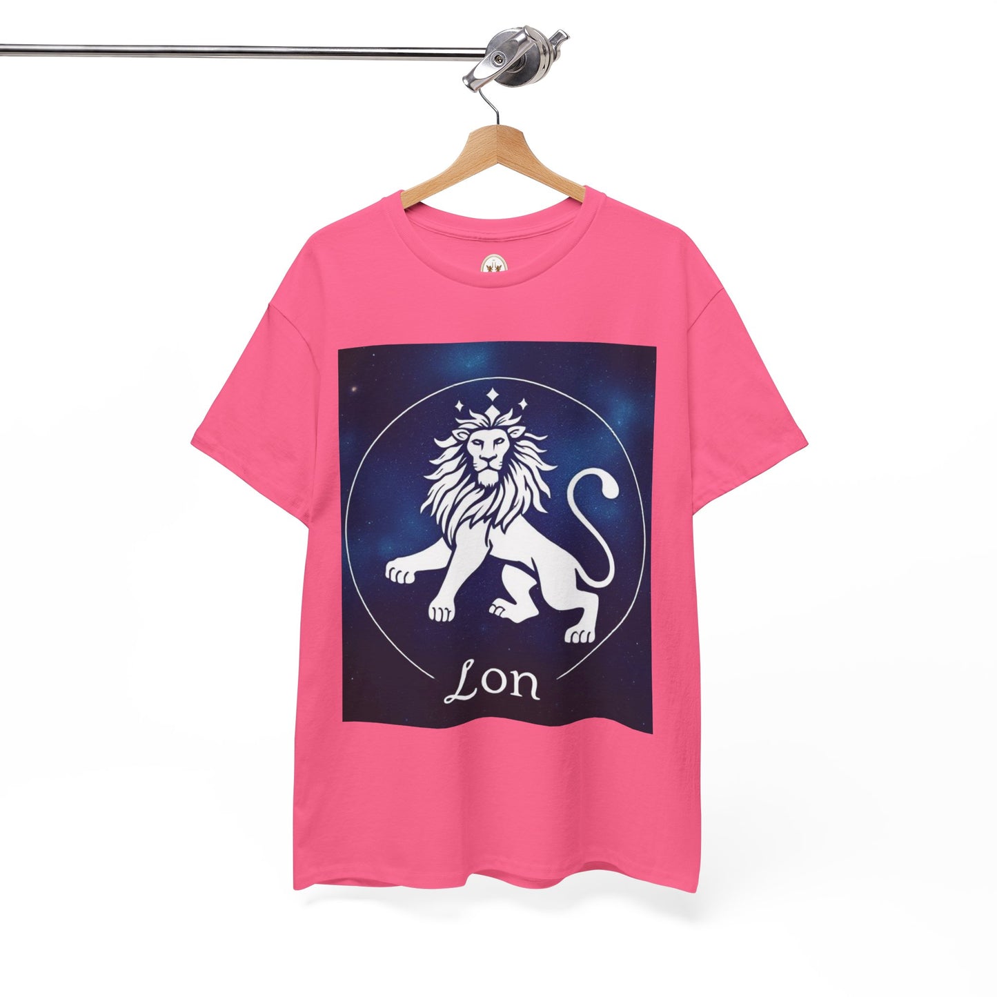 Unisex Heavy Cotton T-Shirt, Space Lion v1, Leo Zodiac Design
