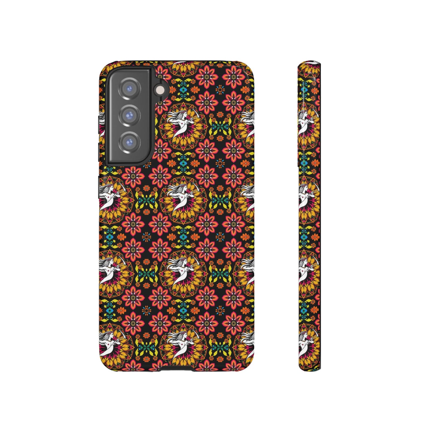 Tough Cases, Sagittarius, Zodiac v2, Flower Pattern