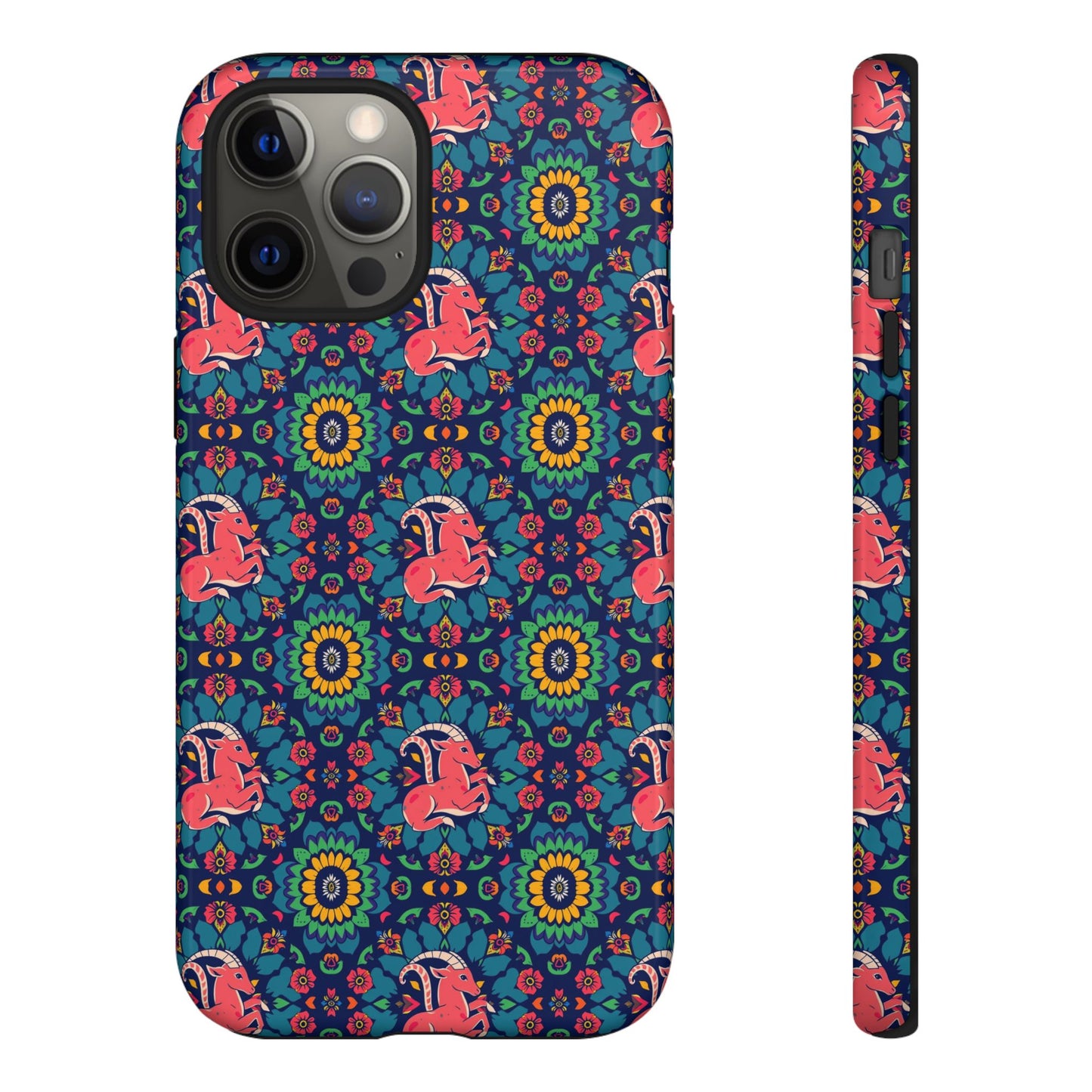 Tough Cases, Capricorn, Zodiac v1, Flower Pattern