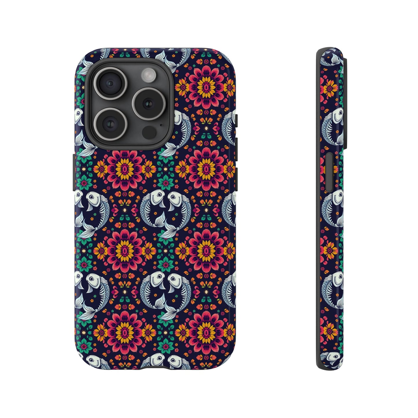 Tough Cases, Pisces, Zodiac v4, Flower Pattern