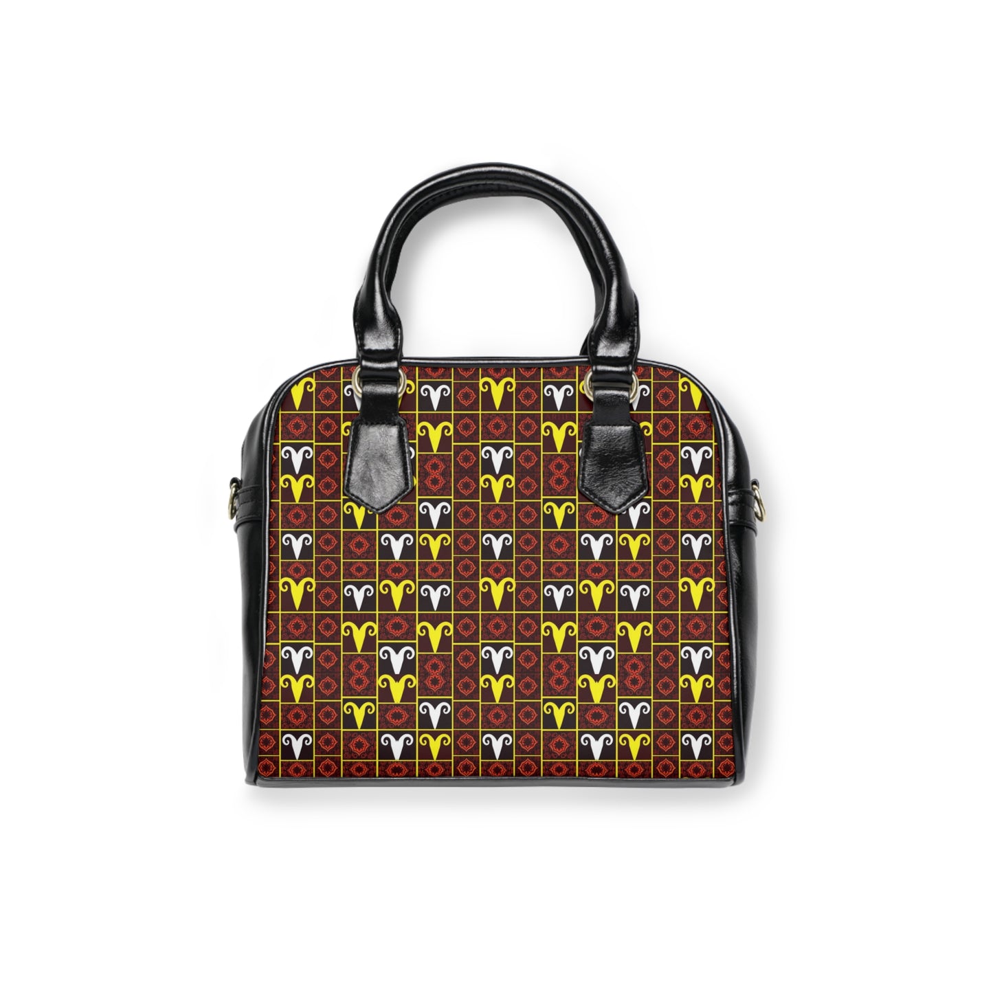 Shoulder Handbag, Aries, Zodiac v4, Shapes Pattern