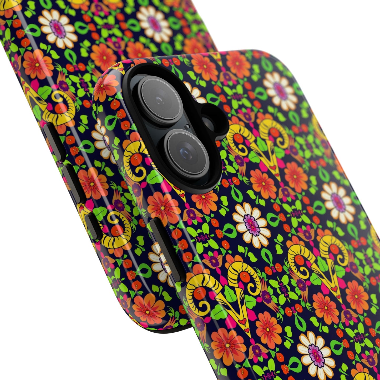 Tough Cases, Aries, Zodiac v4, Flower Pattern