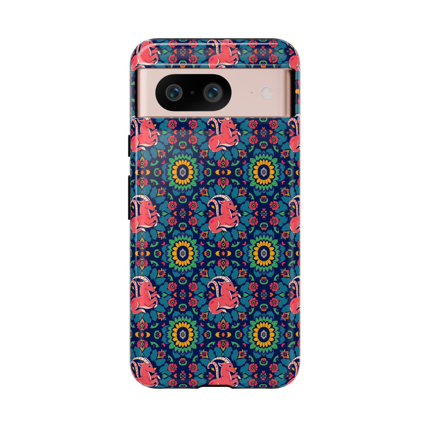 Tough Cases, Capricorn, Zodiac v1, Flower Pattern