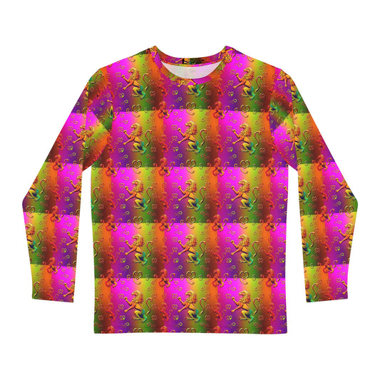 Men's Long Sleeve Shirt, (AOP), Leo, Zodiac v3, Pattern