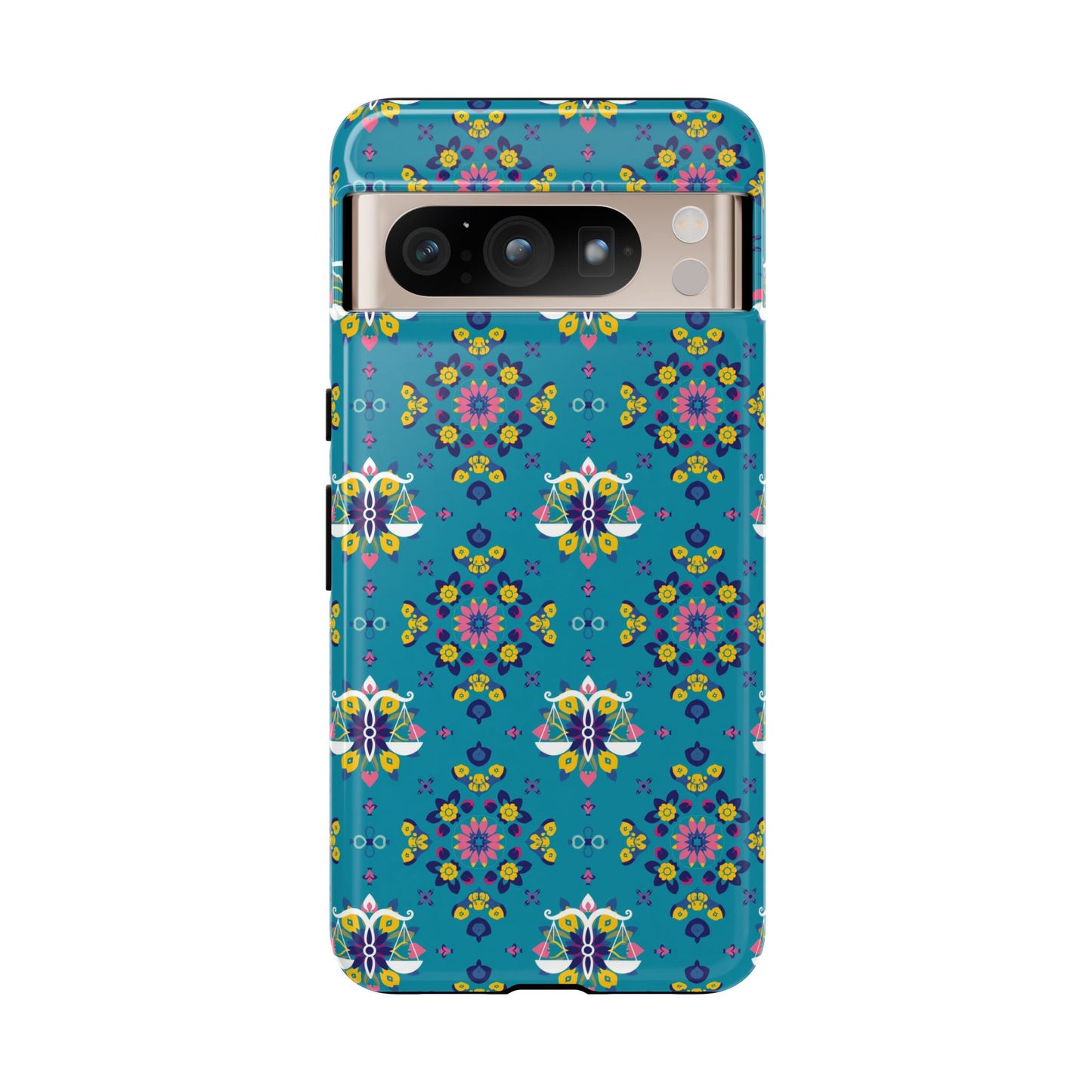 Tough Cases, Libra, Zodiac v2, Flower Pattern