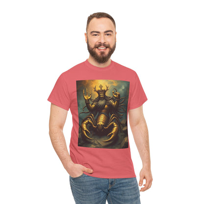 Unisex Heavy Cotton T-Shirt, Desert Scorpio King v1, Zodiac Design